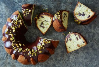 Pistachio Chocolate Chip Pound Cake