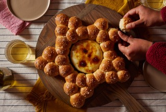 Rosemary-Scented Baked Brie Bread 