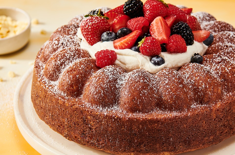 Whipped Cream Lemon Savarin Cake  - select to zoom